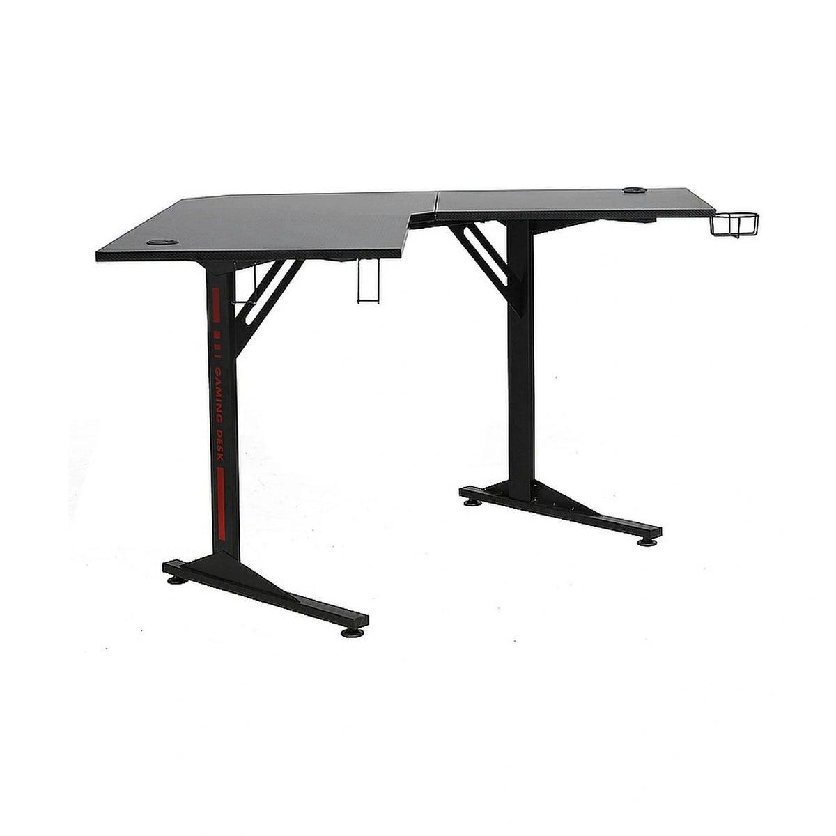 Masa birou B-219, negru, PAL/metal, 120x120x76 cm