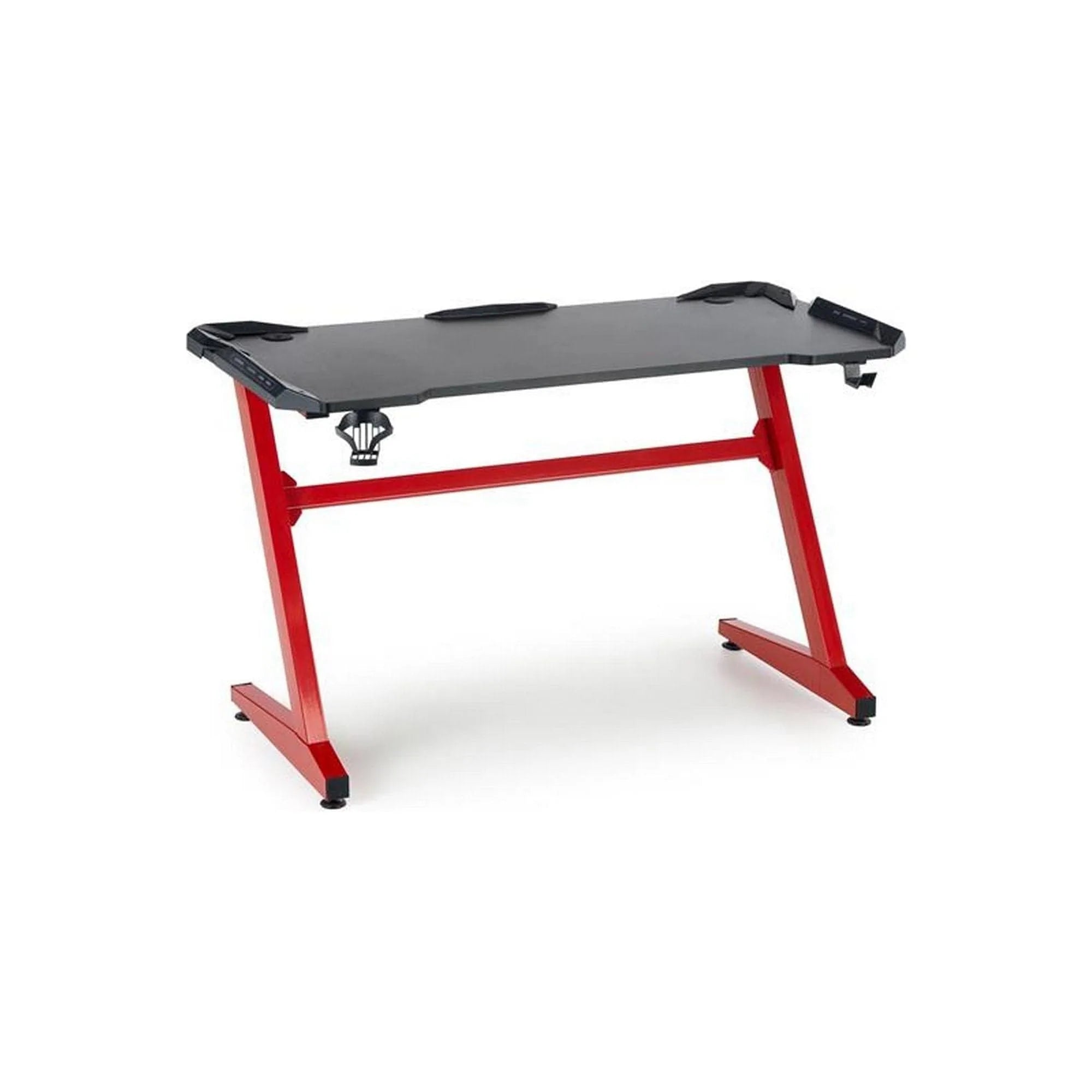 Masa birou B49, rosu/negru, 122x60x74 cm