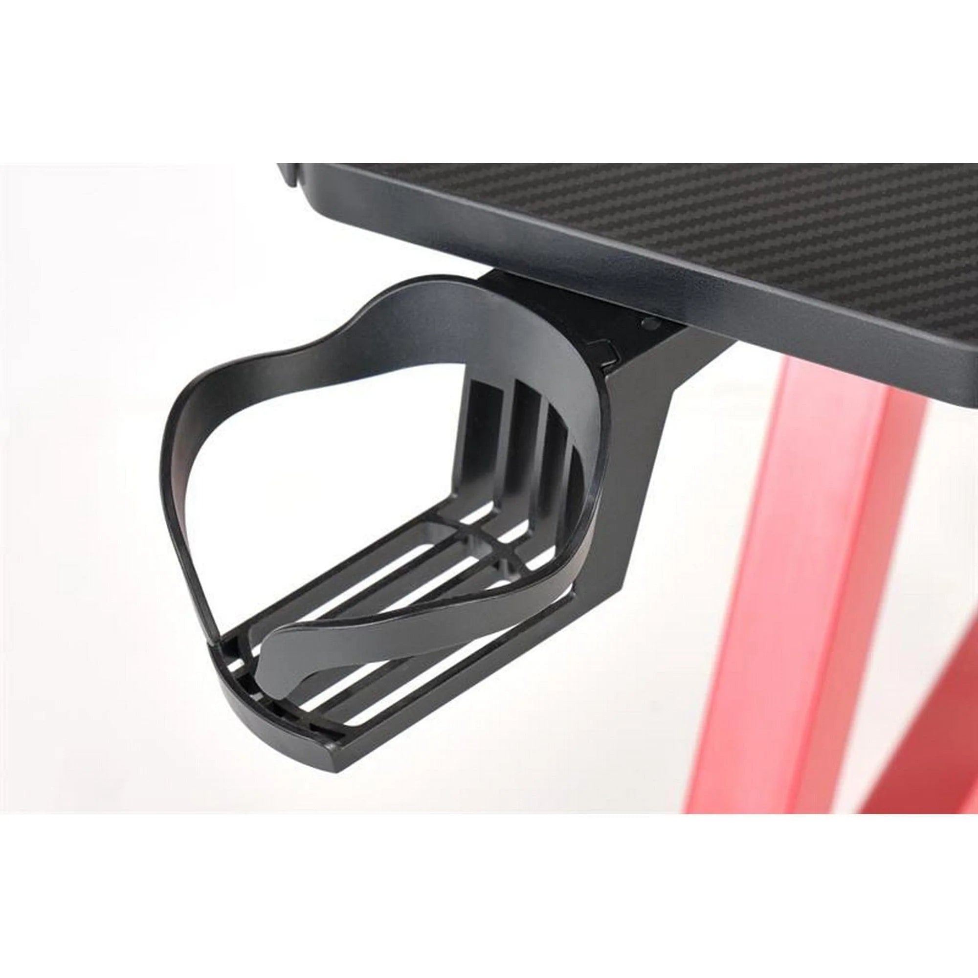 Masa birou B49, rosu/negru, 122x60x74 cm