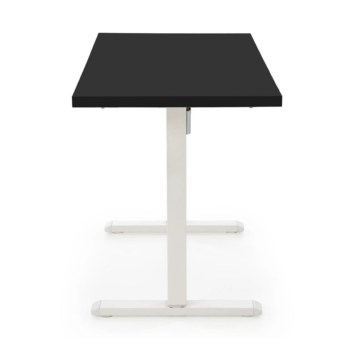Masa birou B54, negru/alb, PAL laminat/otel, 120x60x75-120 cm