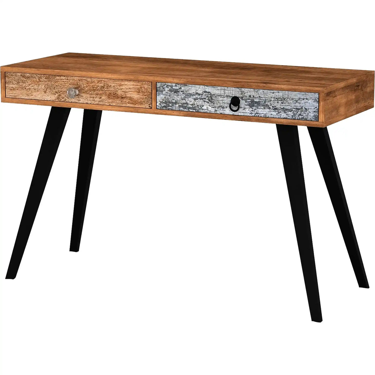 Masa birou MEZO B1, maro/negru, PAL laminat/otel, 120x39x73 cm