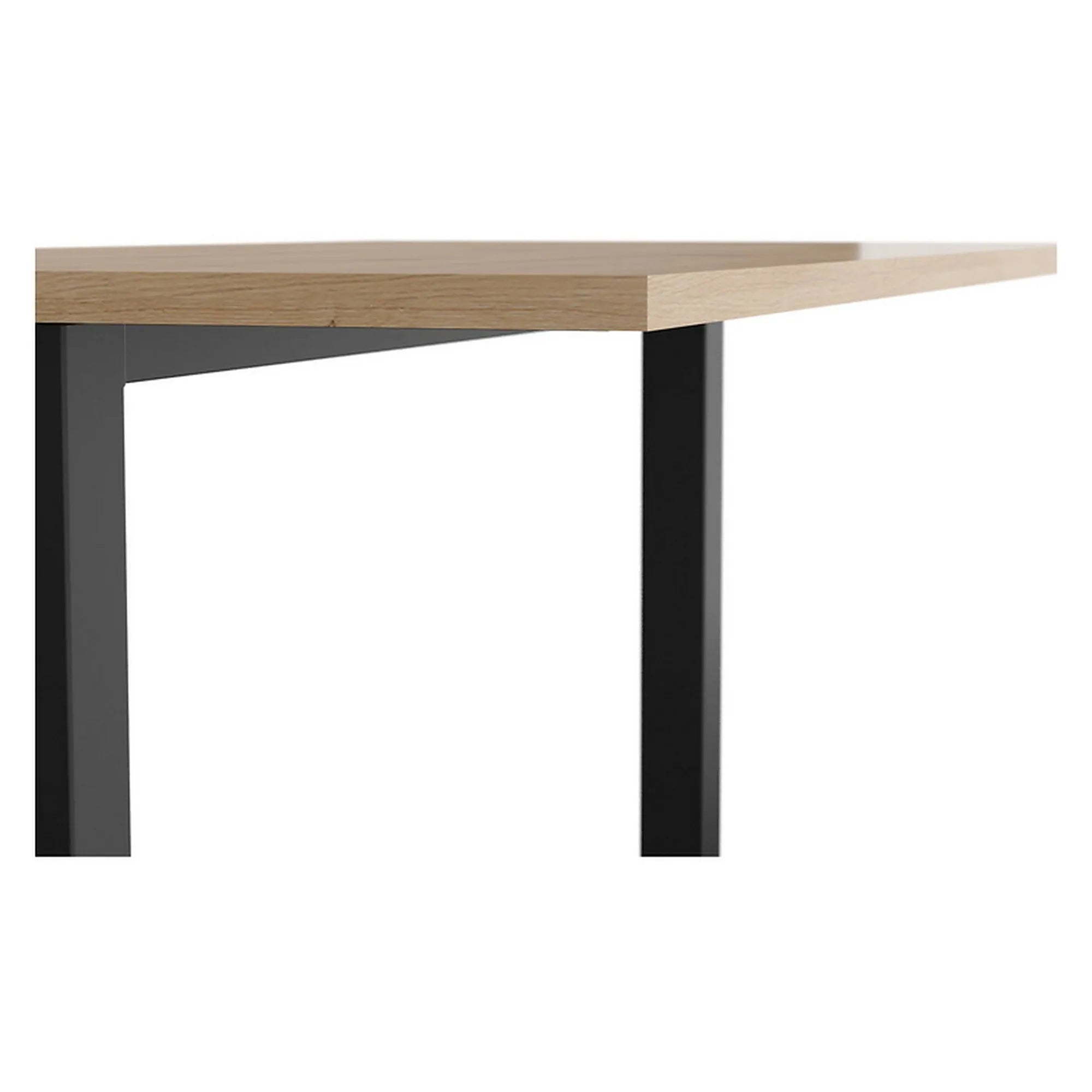 Masa birou SPACE OFFICE, stejar artisan/negru, PAL laminat/metal, 160x68x76 cm