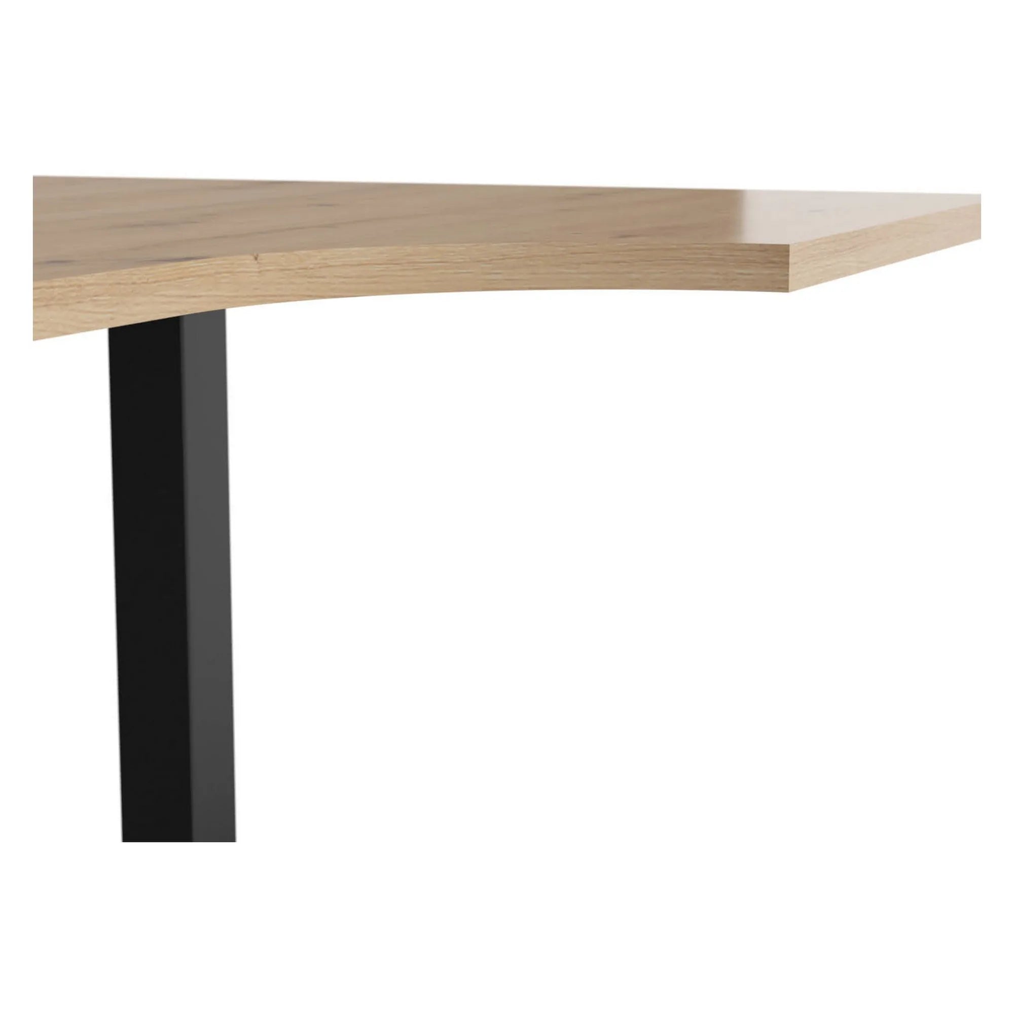 Masa birou SPACE OFFICE, stejar artisan/negru, PAL laminat/metal, pe dreapta, 140x90x76 cm