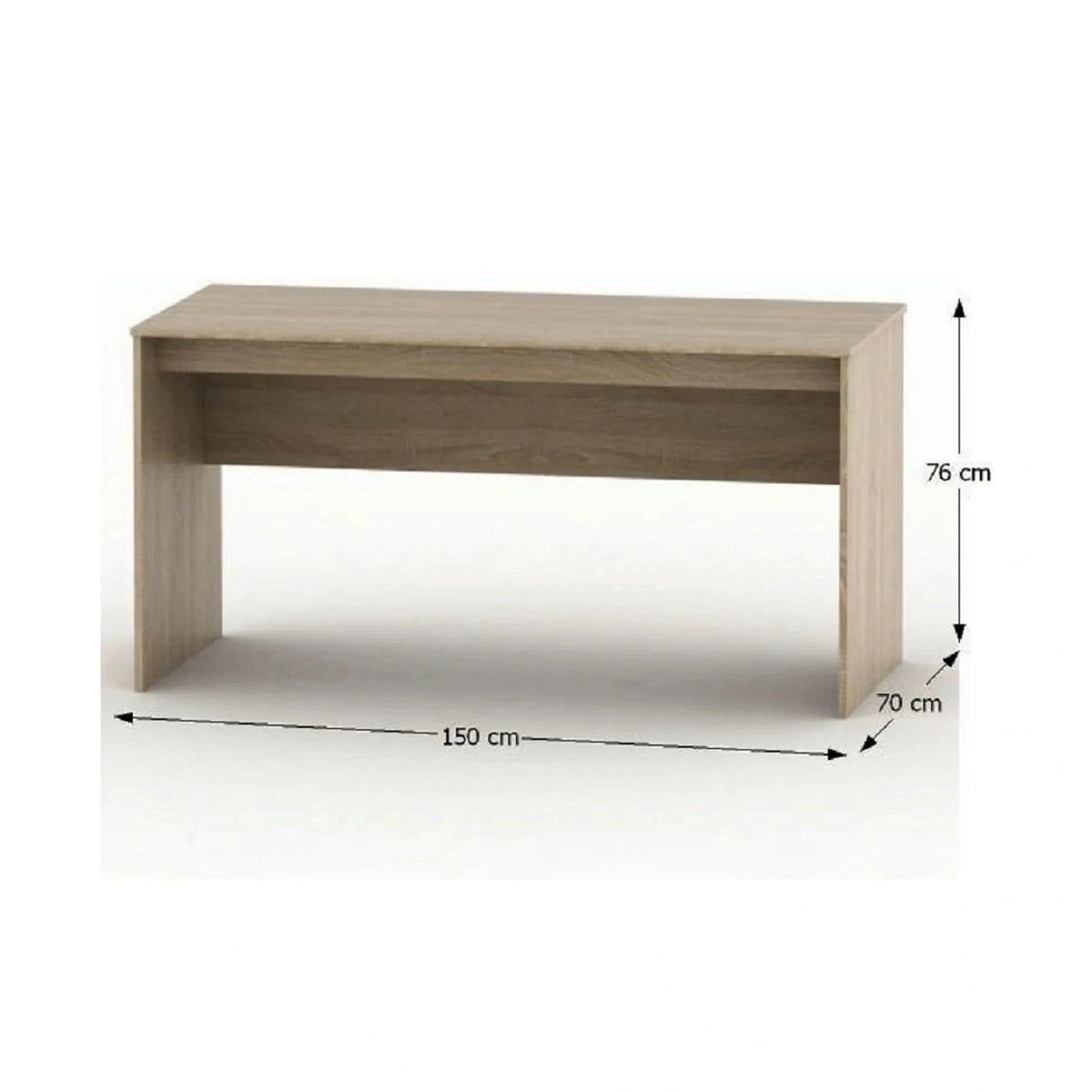 Masa birou TEMPO ASISTENT NEW 020 PI, stejar sonoma, PAL melaminat, 150x70x76 cm