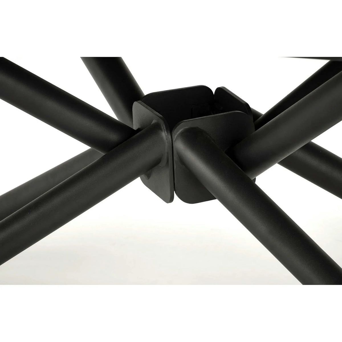 Masa blat ceramica/metal VITORINO, negru, 160/220x90x75 cm