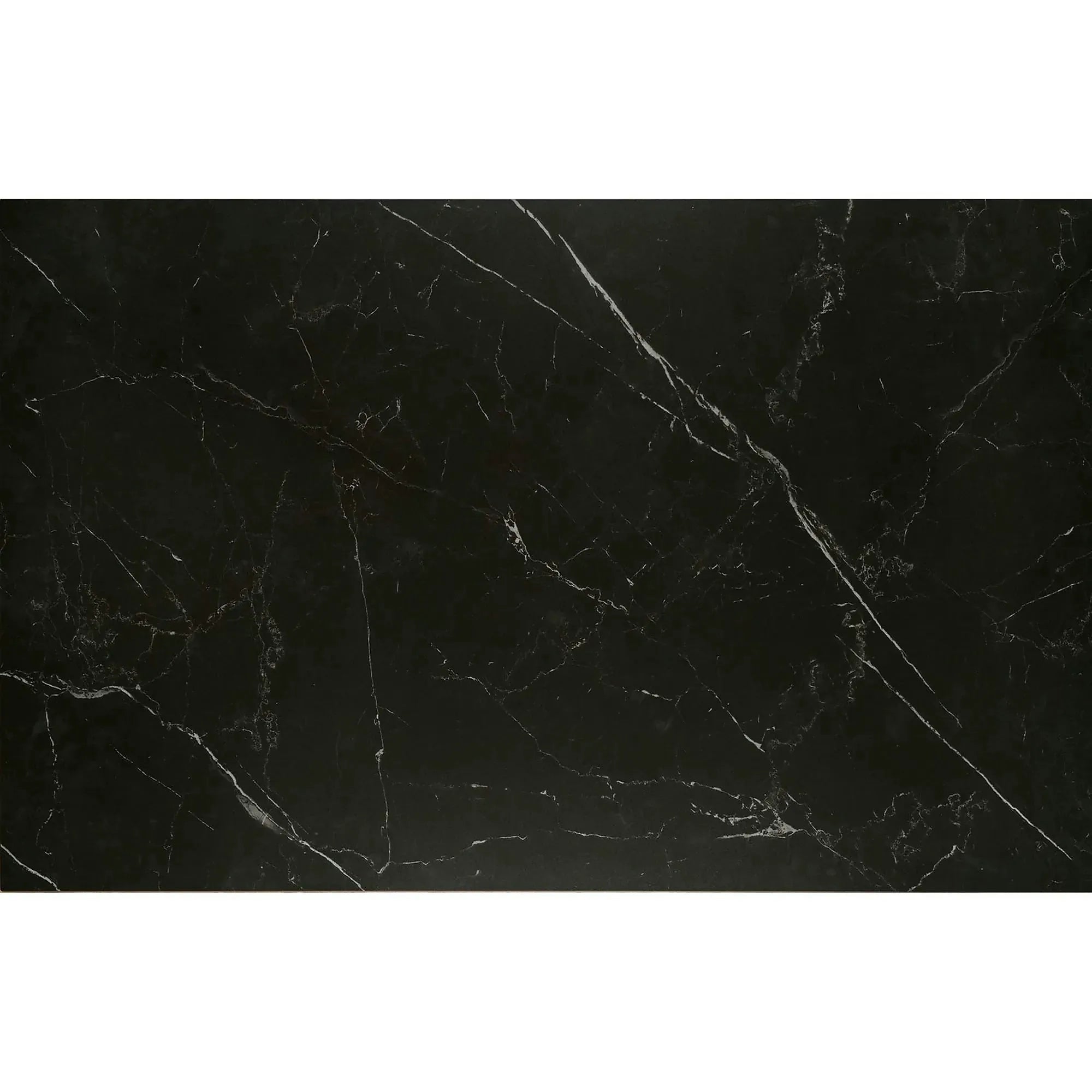 Masa blat ceramica/metal VITORINO, negru, 160/220x90x75 cm