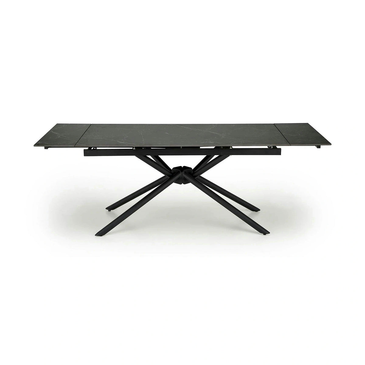 Masa blat ceramica/metal VITORINO, negru, 160/220x90x75 cm