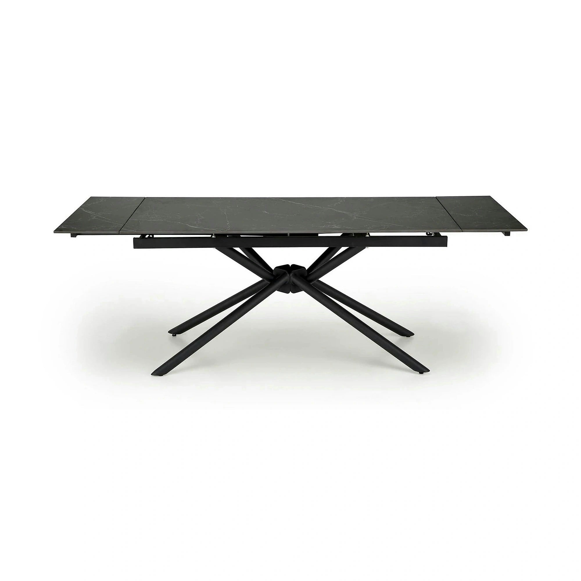Masa blat ceramica/metal VITORINO, negru, 160/220x90x75 cm