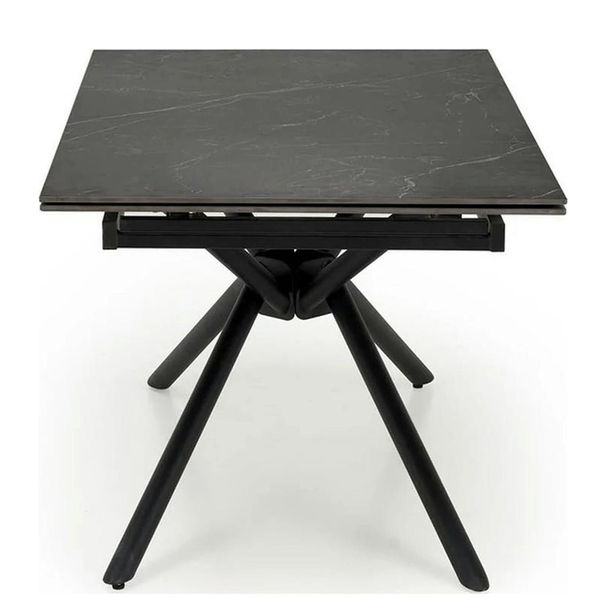 Masa blat ceramica/metal VITORINO, negru, 160/220x90x75 cm