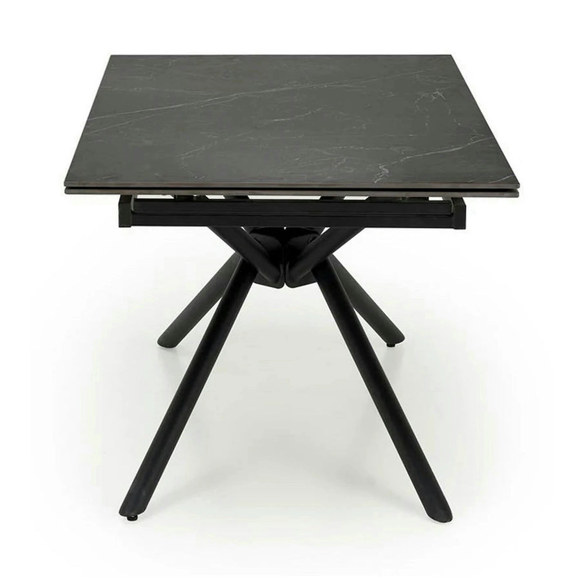Masa blat ceramica/metal VITORINO, negru, 160/220x90x75 cm