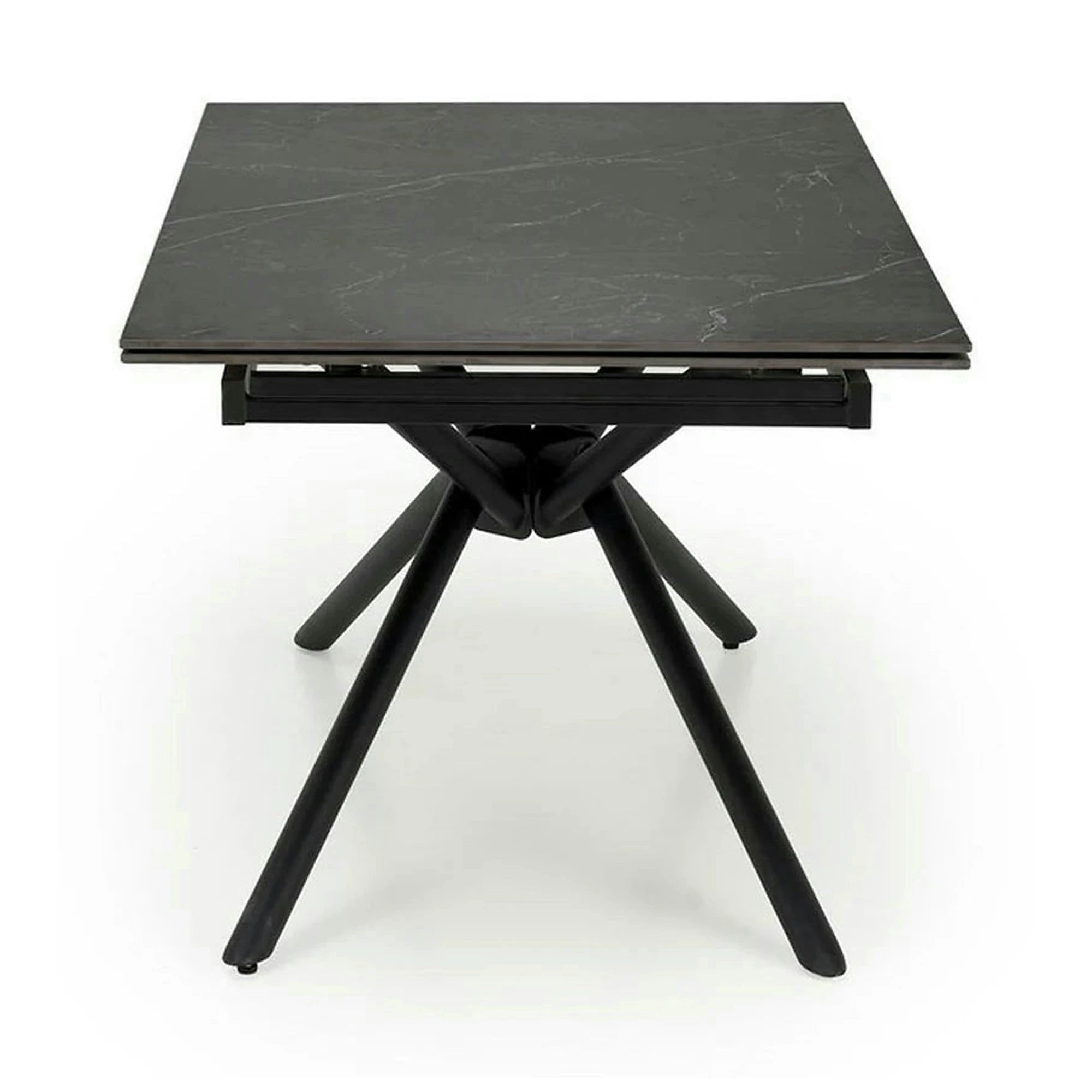Masa blat ceramica/metal VITORINO, negru, 160/220x90x75 cm