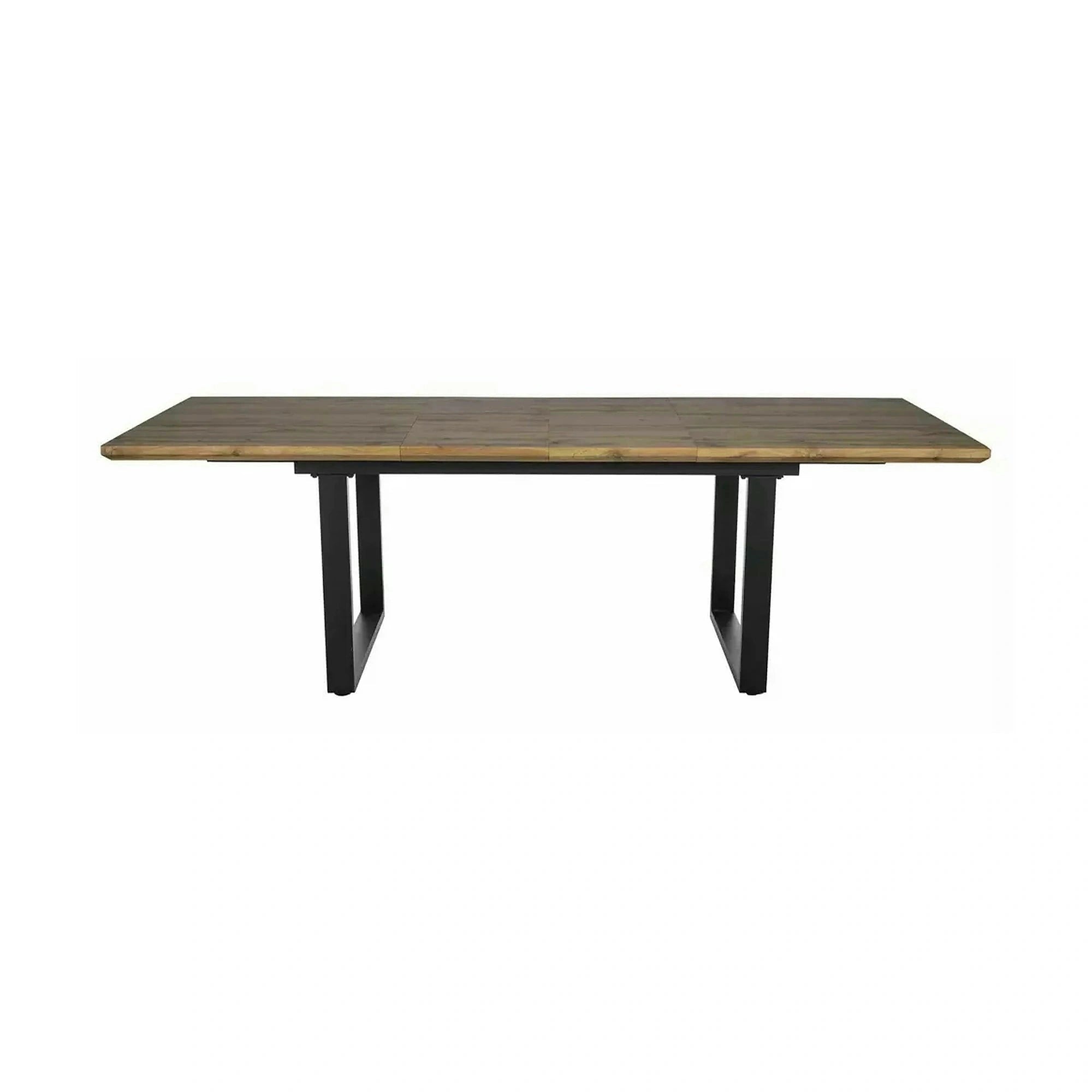 Masa bucatarie 8 persoane UMBERTO II, stejar/negru, 160/240x90x76 cm