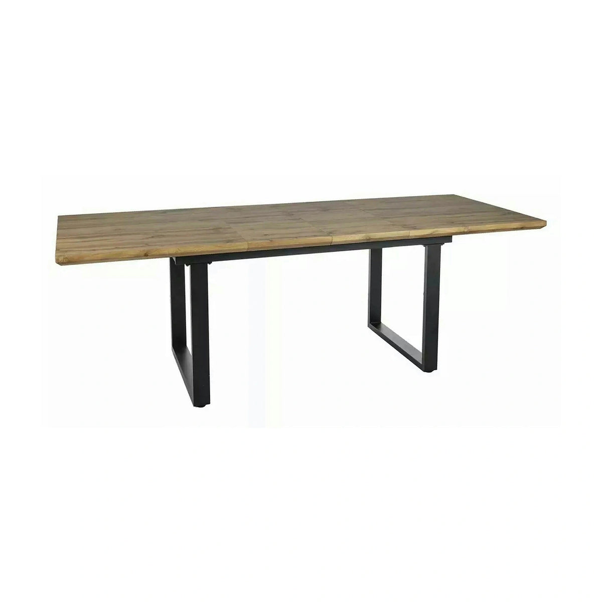 Masa bucatarie 8 persoane UMBERTO II, stejar/negru, 160/240x90x76 cm