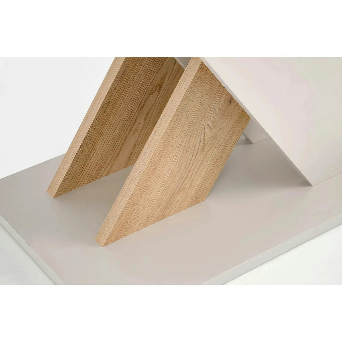 Masa bucatarie dreptunghiulara XARELTO, casmir/stejar, PAL furniruit, 130/175x85x76 cm