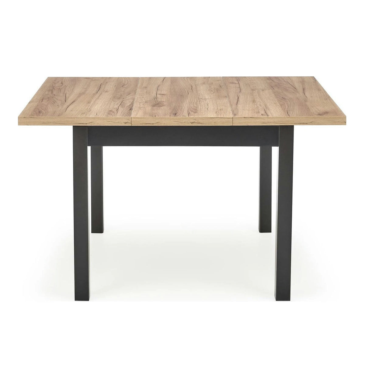 Masa bucatarie extensibila lemn TIAGO, stejar/negru, 90/125x90x77 cm