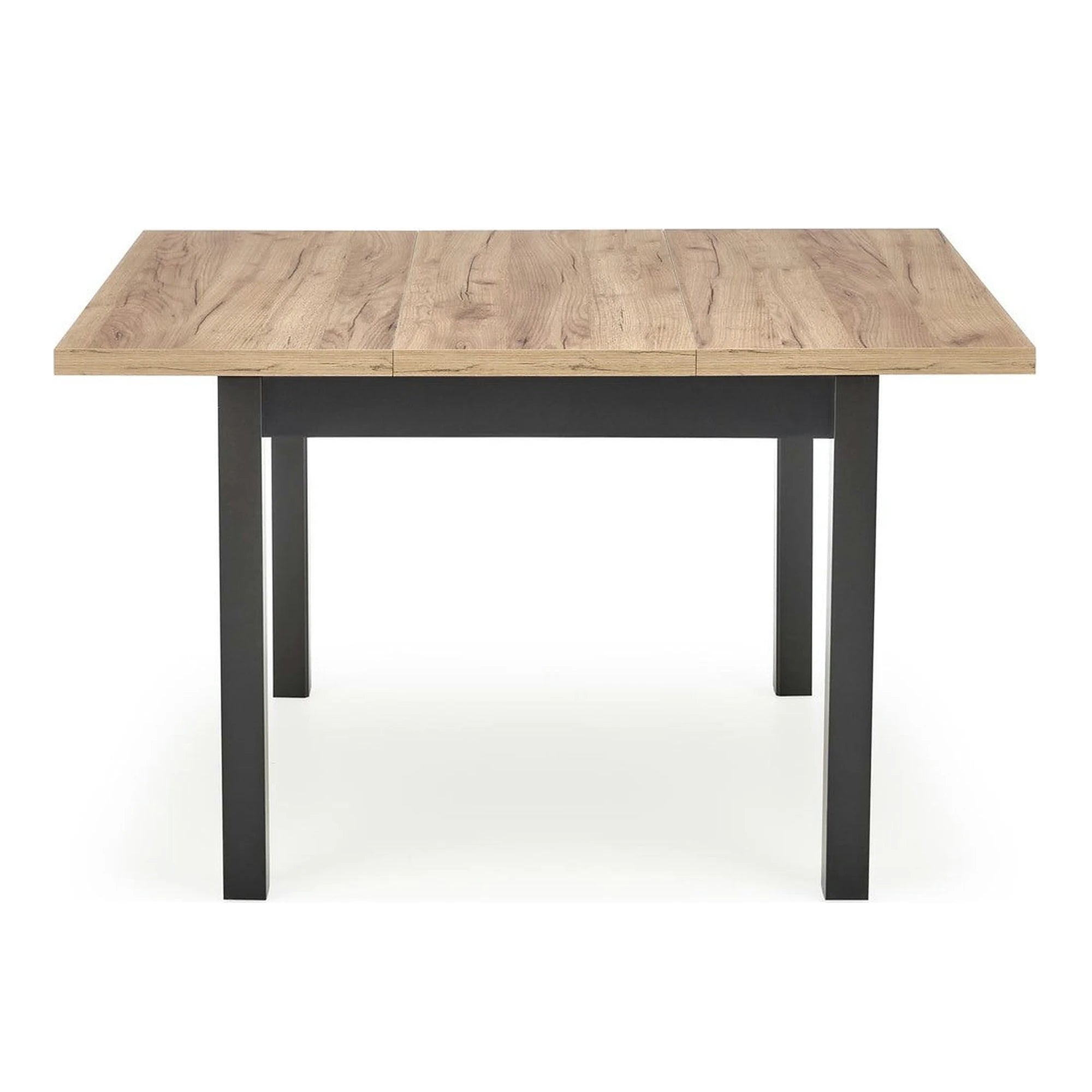 Masa bucatarie extensibila lemn TIAGO, stejar/negru, 90/125x90x77 cm