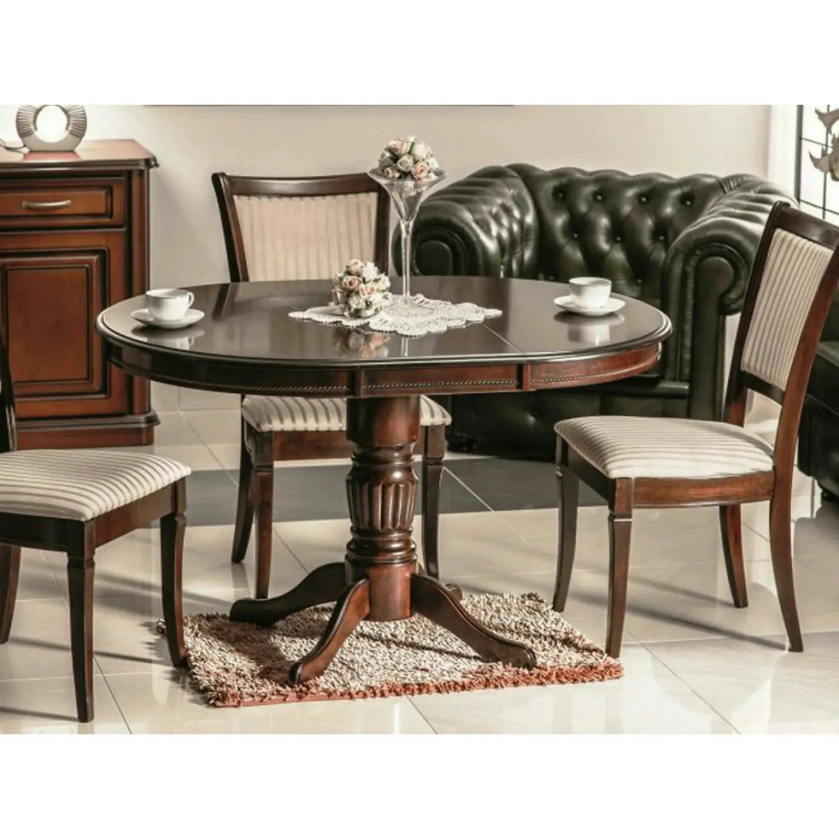 Masa bucatarie maro MARGO, 90/125X90X75