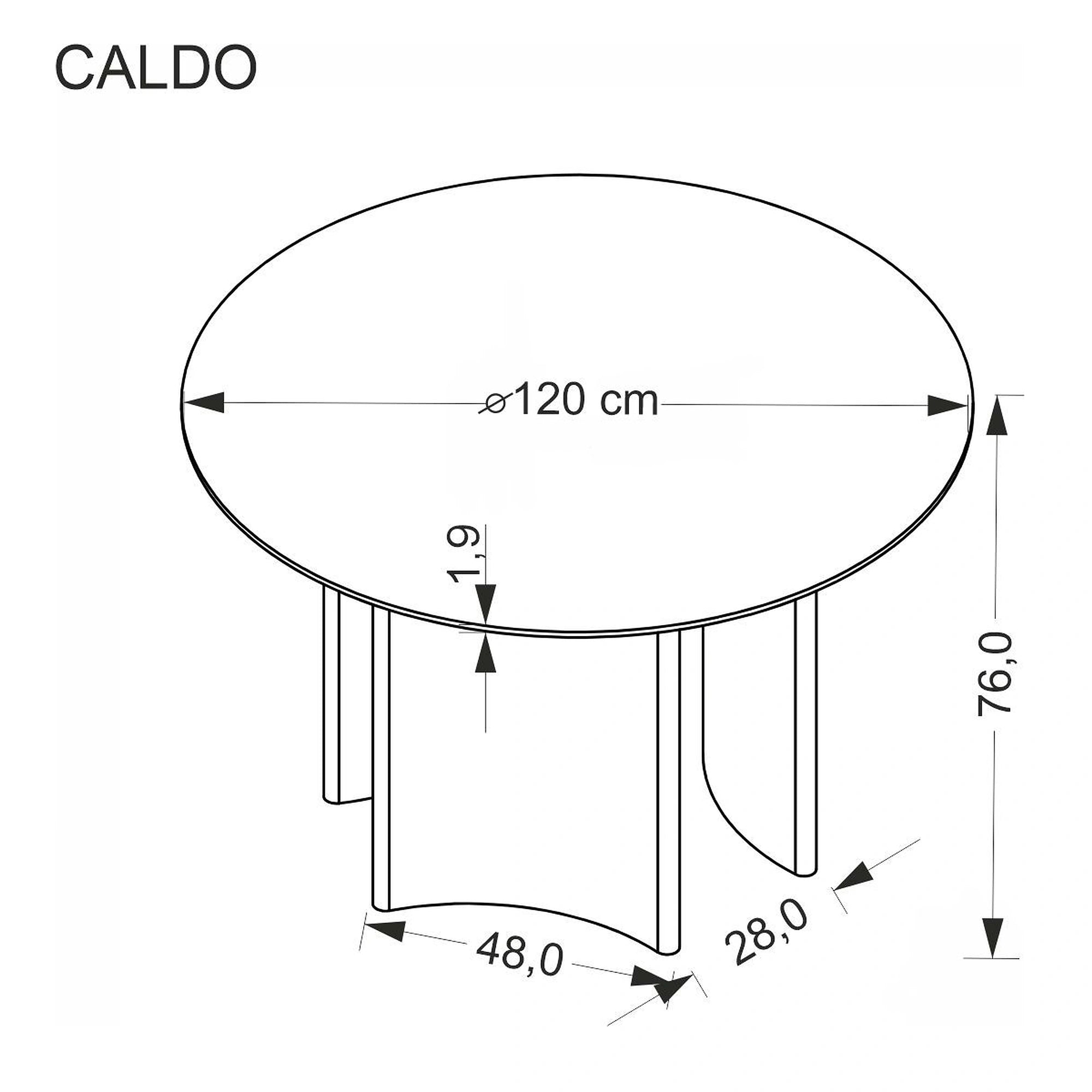 Masa CALDO, nuc, 120x76 cm