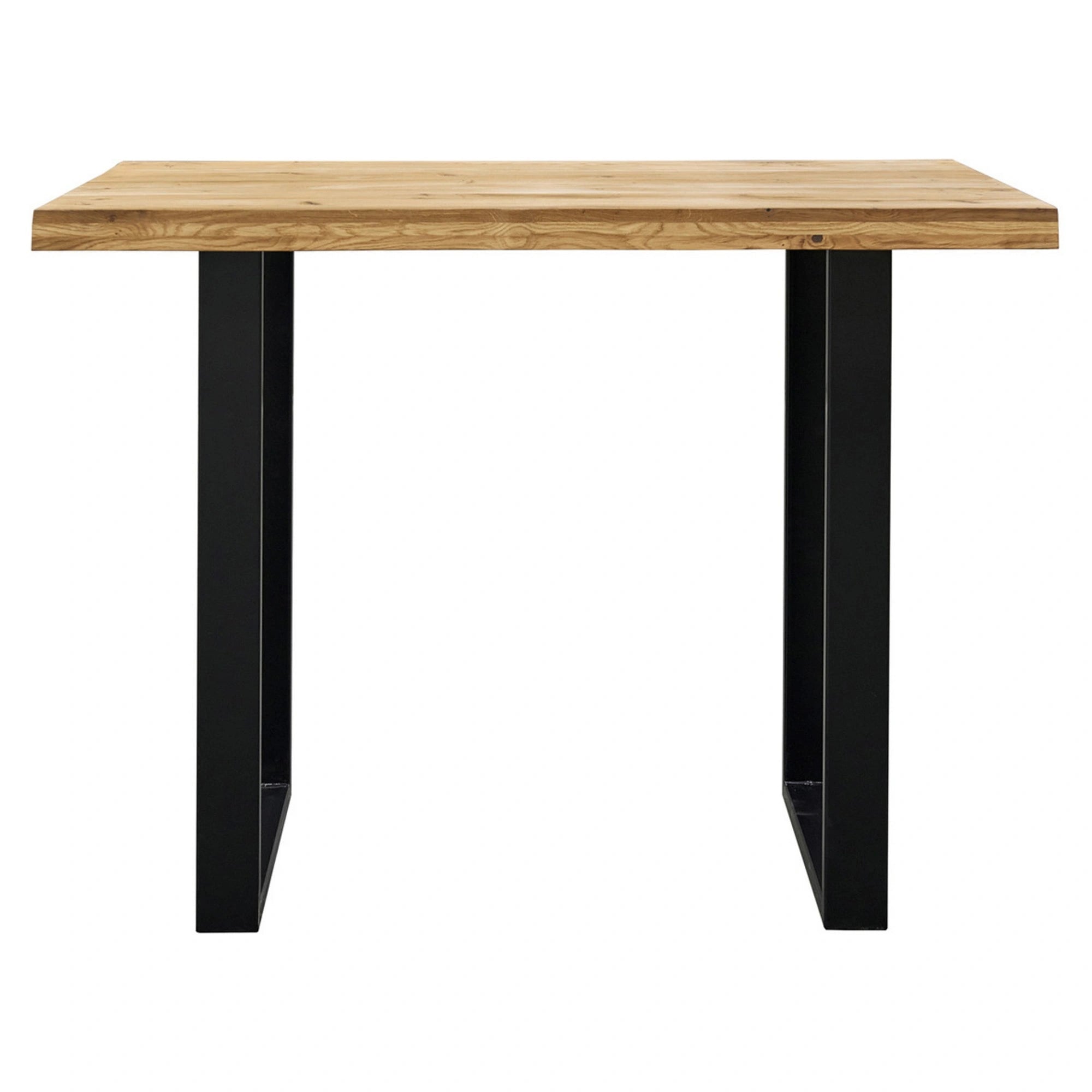 Masa COUNTRY, stejar/negru, lemn/metal, 140x80x96 cm