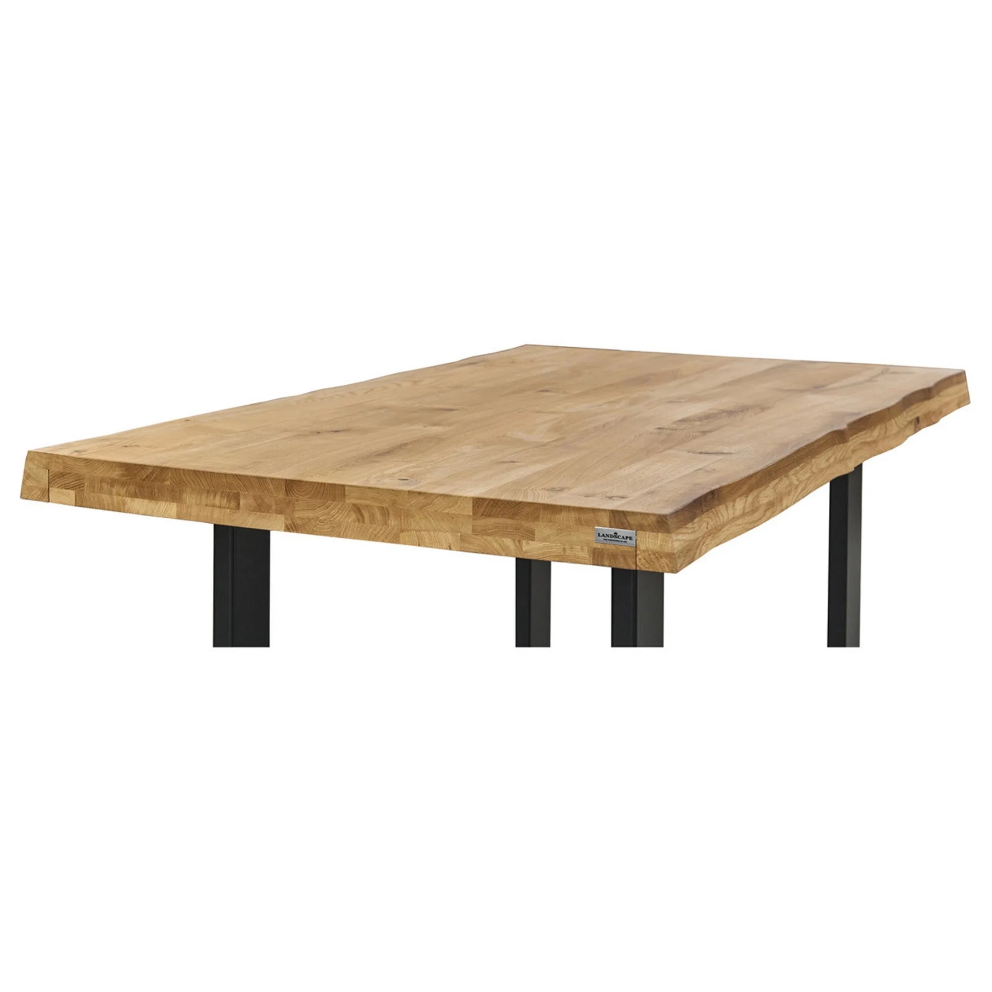 Masa COUNTRY, stejar/negru, lemn/metal, 140x80x96 cm