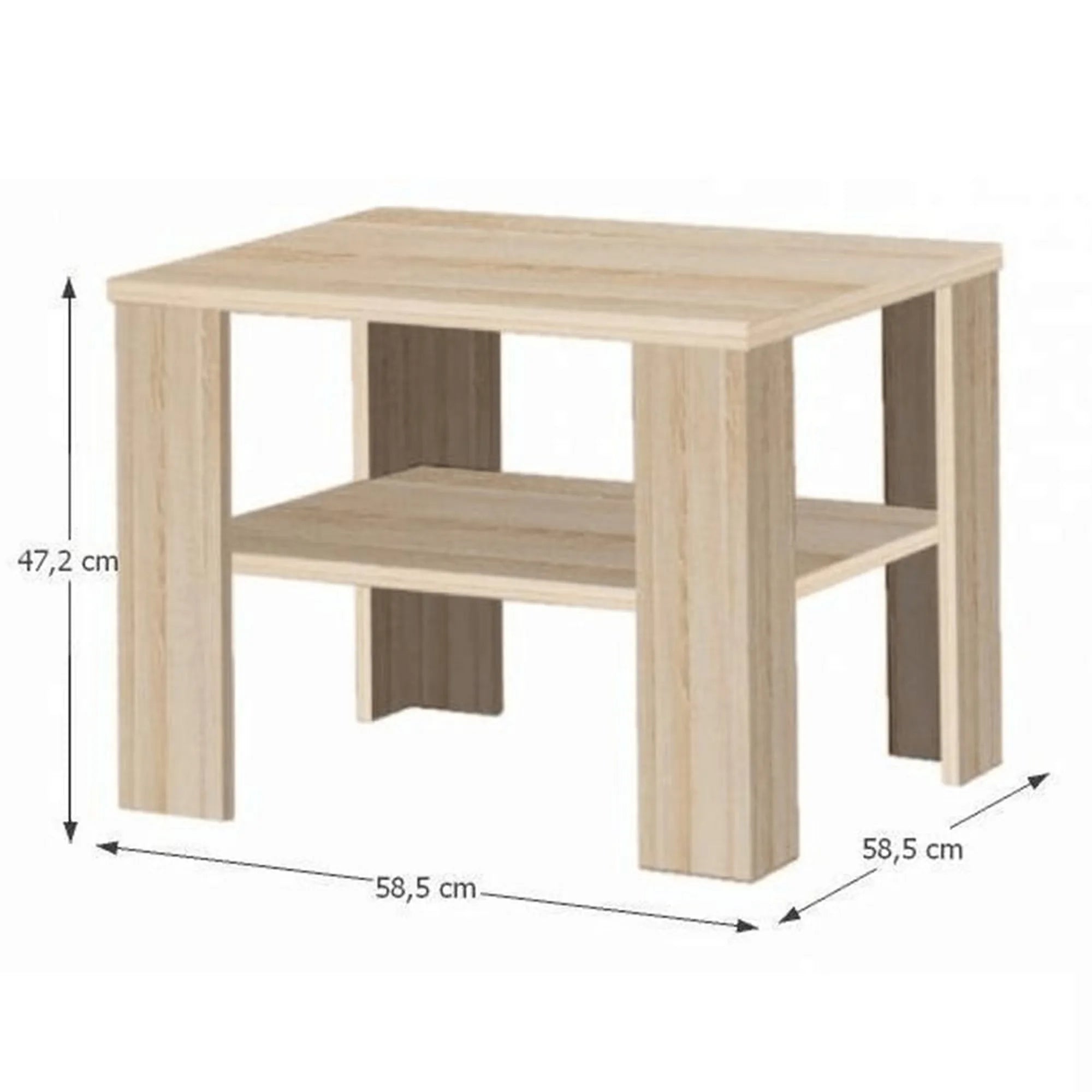 Masa de conferinta INTERSYS 21, stejar sonoma, 59x59x48 cm