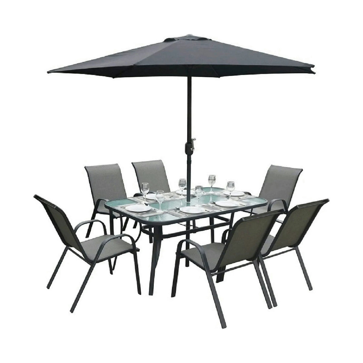 Masa de gradina din sticla securizata PASTER, 150x70x90 cm