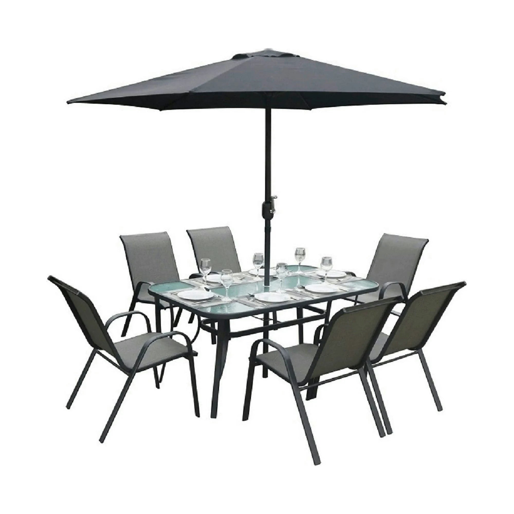 Masa de gradina din sticla securizata PASTER, 150x70x90 cm