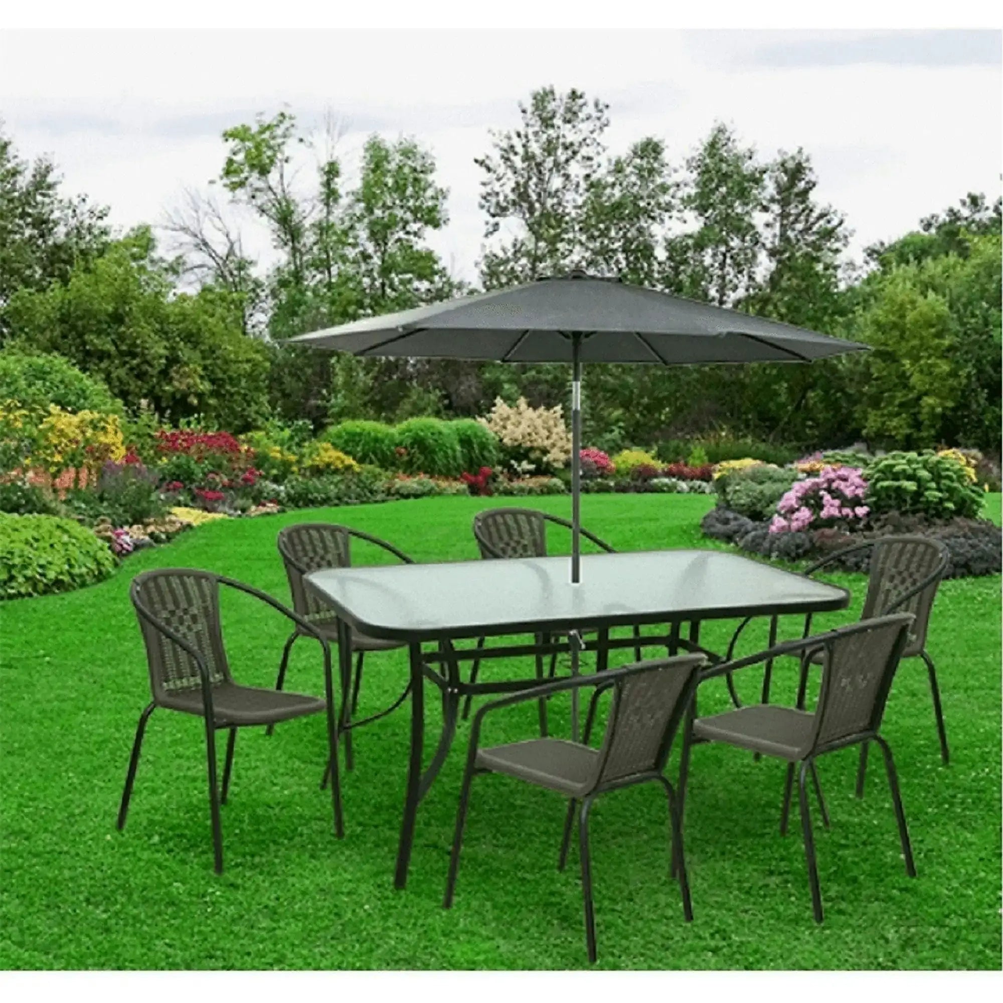 Masa de gradina din sticla securizata PASTER, 150x70x90 cm