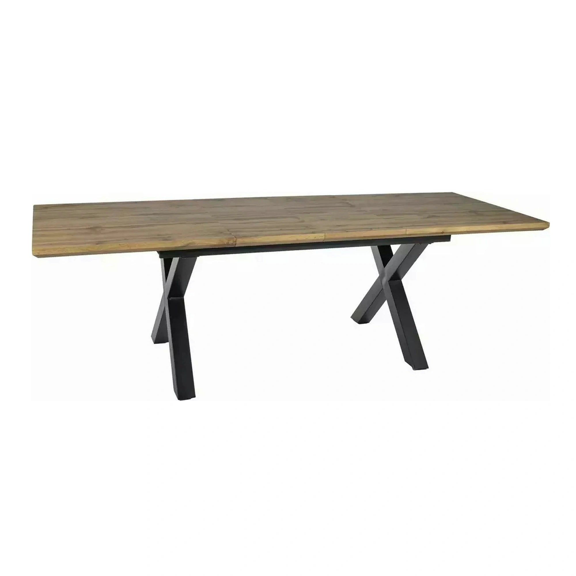 Masa de living extensibila XAVIERO II, stejar artisan/negru mat, 160-240x90x76 cm