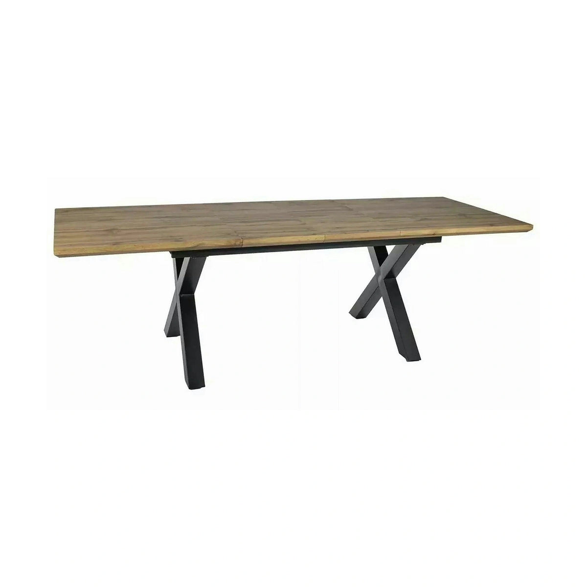 Masa de living extensibila XAVIERO II, stejar artisan/negru mat, 160-240x90x76 cm