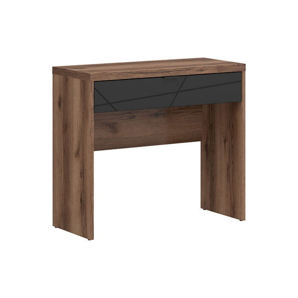 Masa de toaleta FORN, nuc/negru mat, PAL, 90x39x80 cm