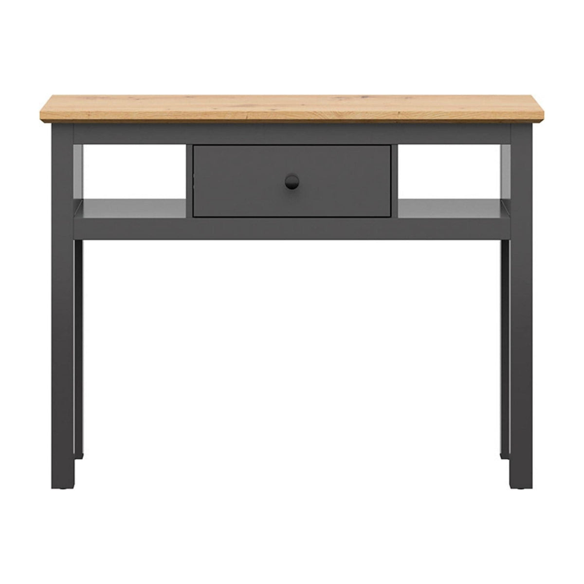 Masa de toaleta HESEN, stejar artisan/gri grafit, PAL, 114x41x86 cm
