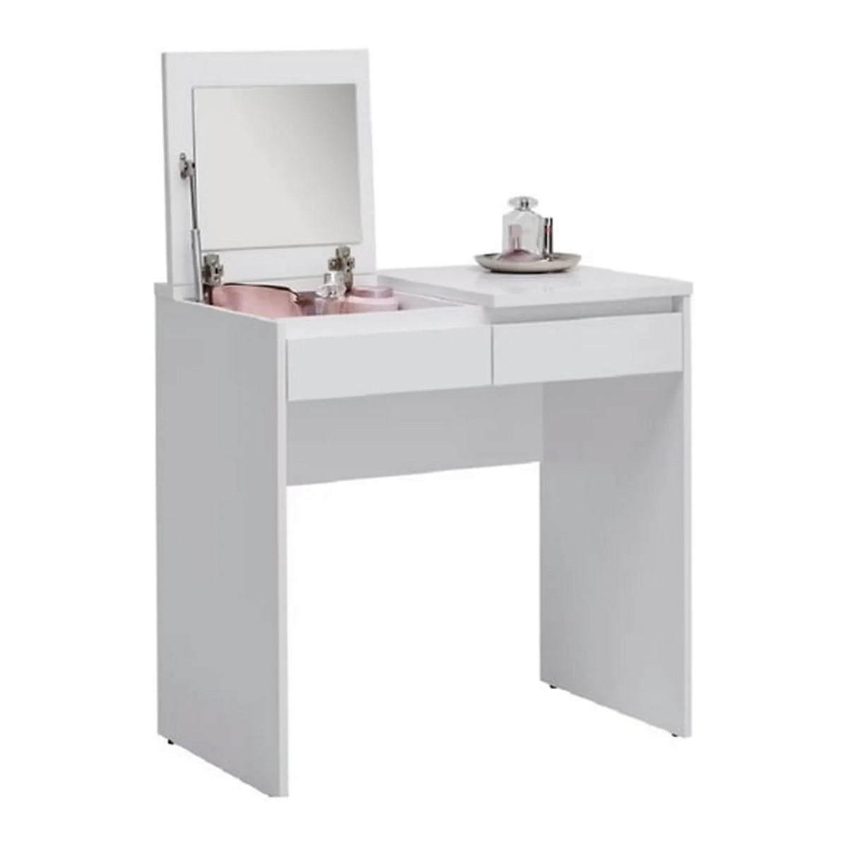 Masa de toaleta LINE, alb, PAL laminat, 80x48x79 cm