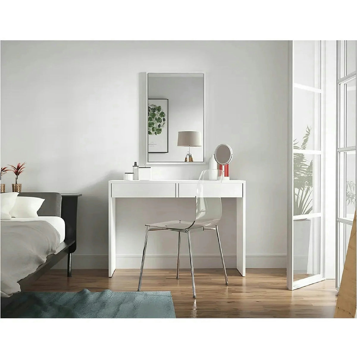 Masa de toaleta/masa birou VIOLET, alb, DTD laminat, 115x40x78 cm