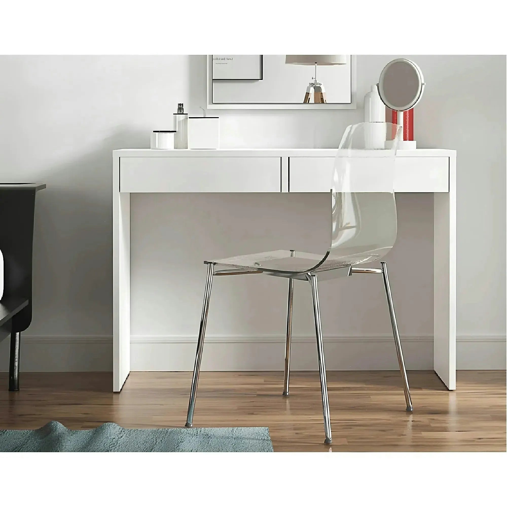 Masa de toaleta/masa birou VIOLET, alb, DTD laminat, 115x40x78 cm