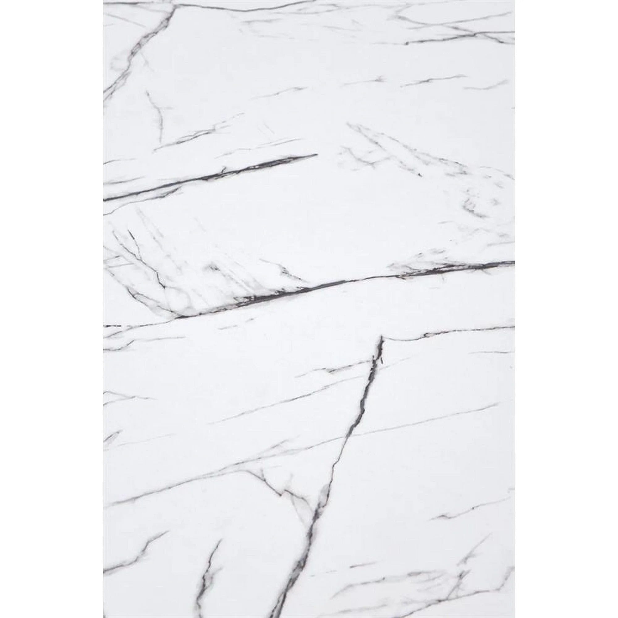 Masa DENVER, alb cu efect de marmura/alb, 80x80x73 cm