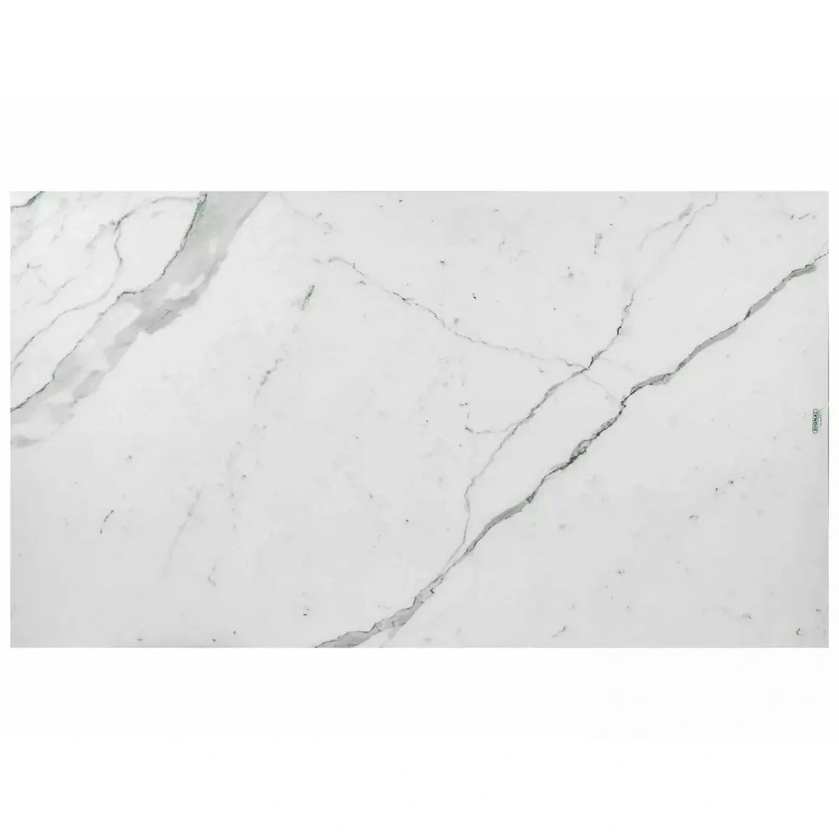 Masa dining 160 cm ARMANI, extensibila, alb cu efect de marmura/negru