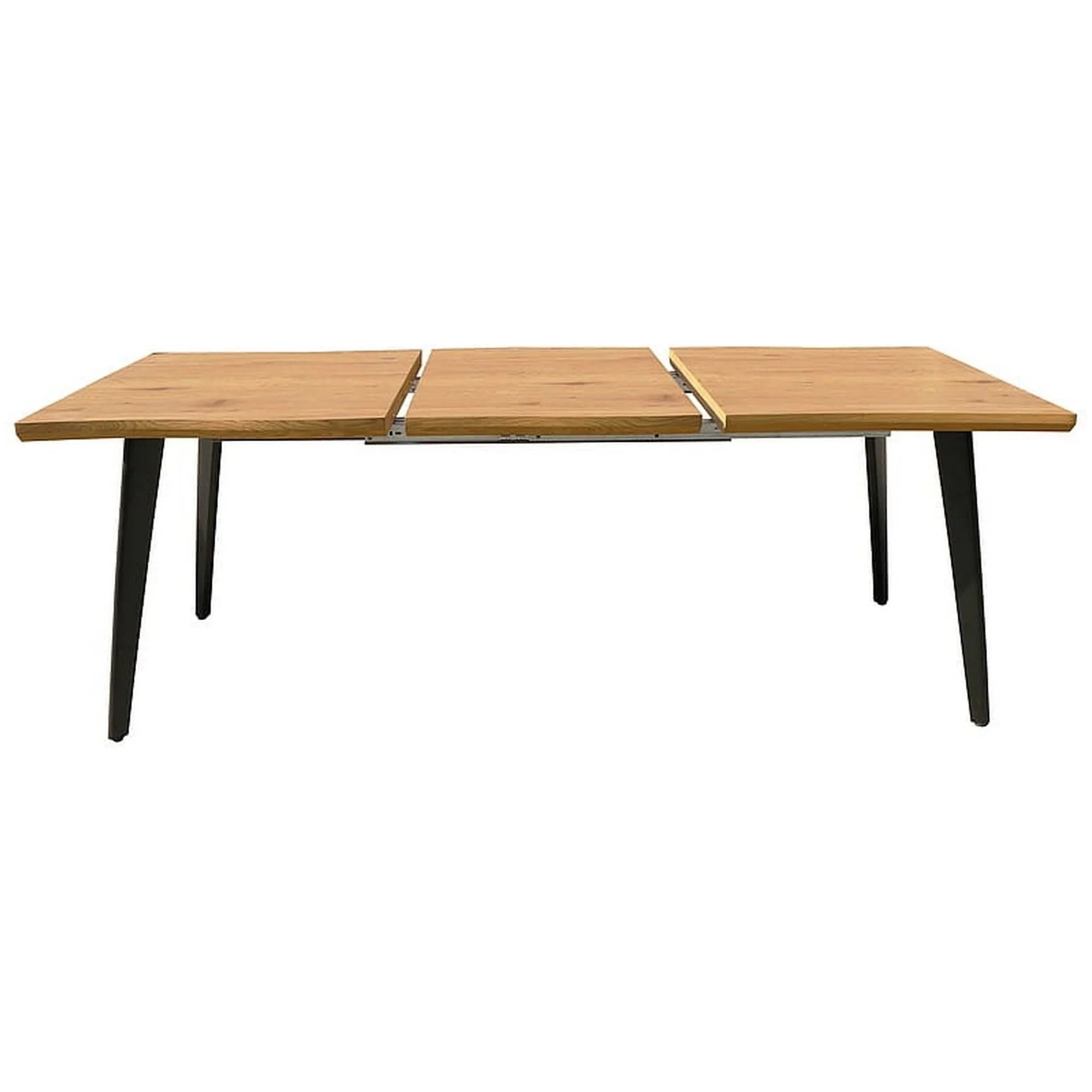 Masa extensibila FRESNO, stejar/negru, 120/180x80x76 cm