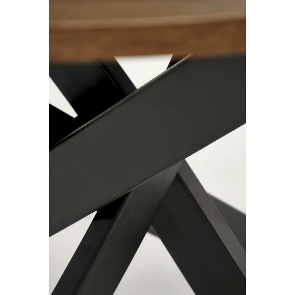 Masa EDGAR, nuc/negru, 100x100x76 cm