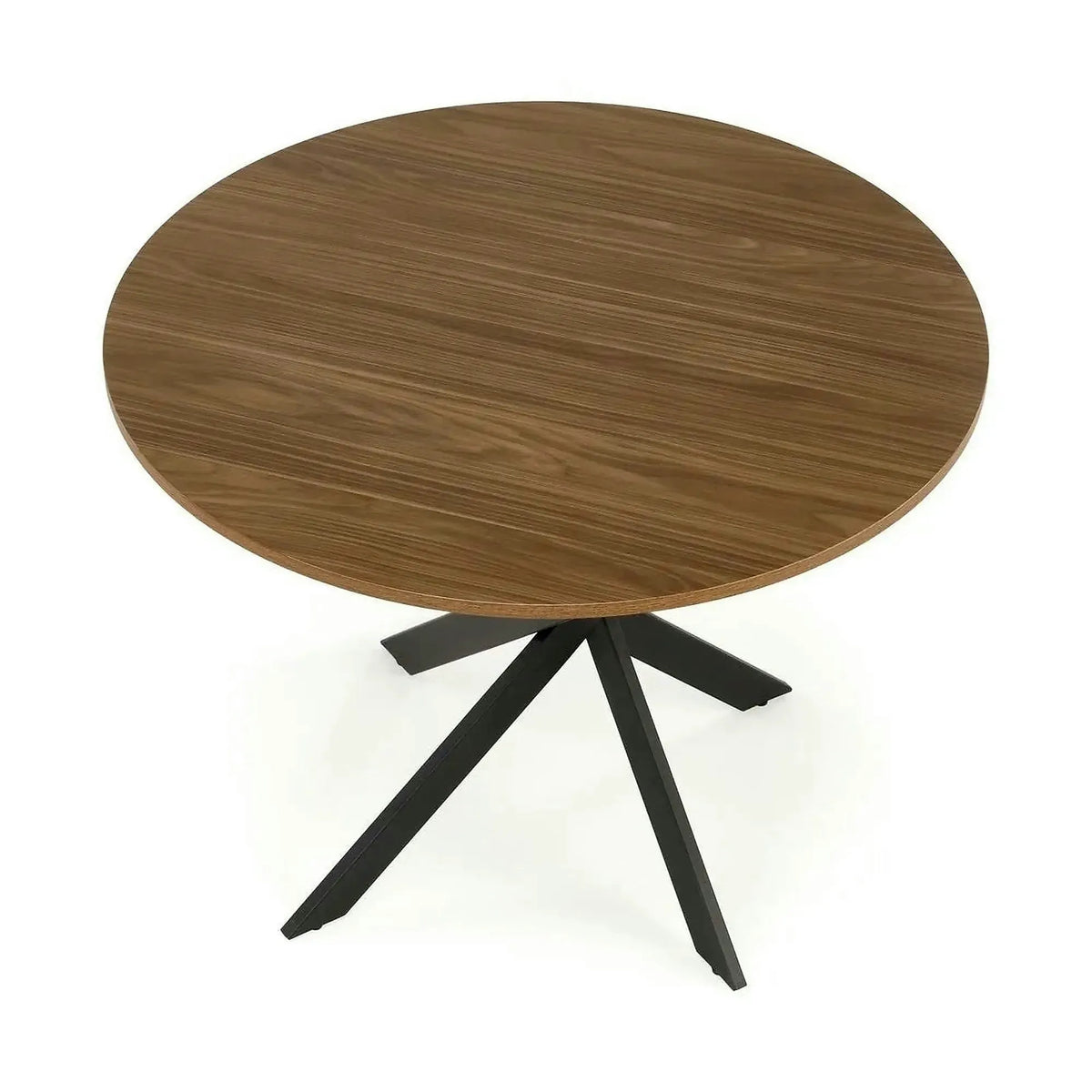 Masa EDGAR, nuc/negru, 100x100x76 cm