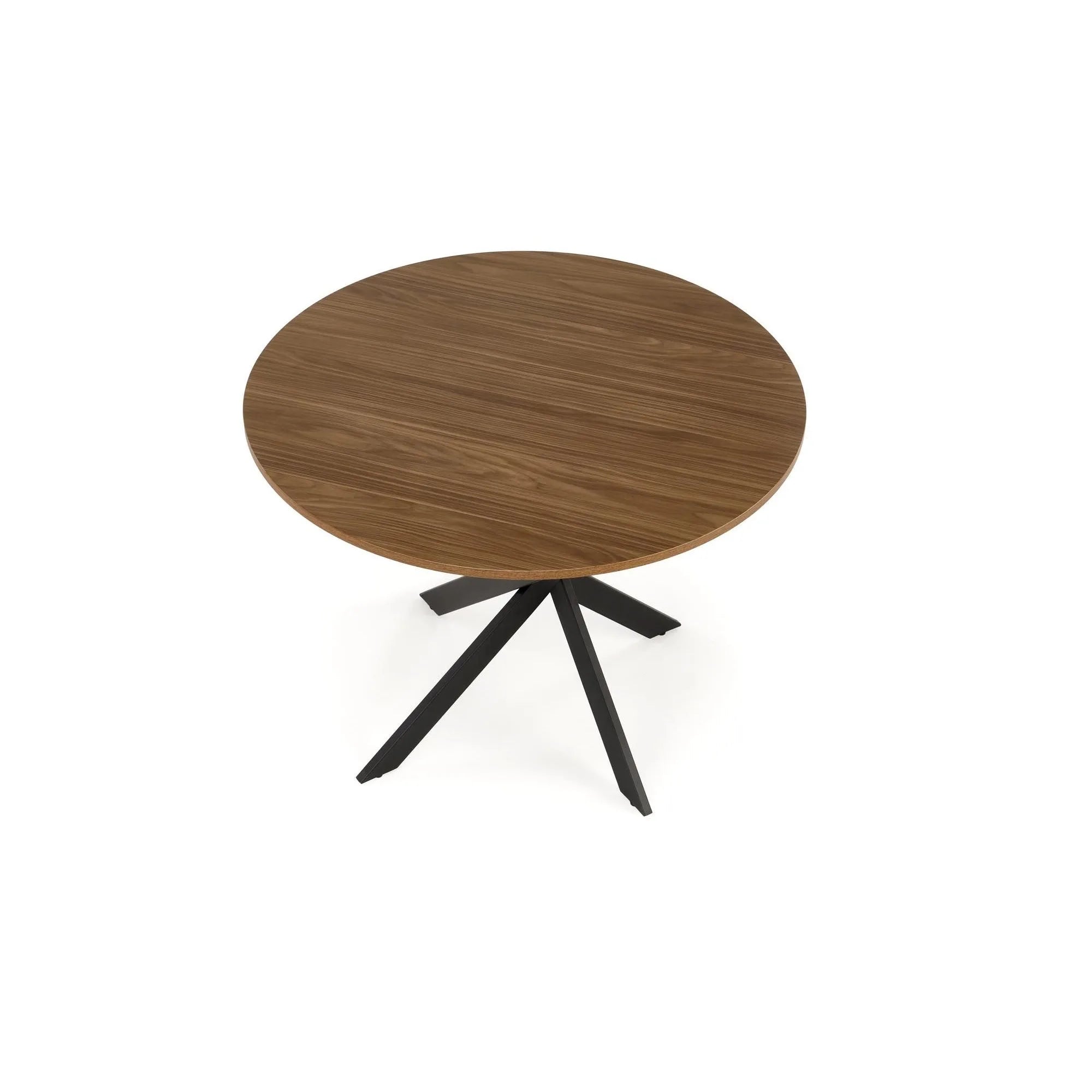 Masa EDGAR, nuc/negru, 100x100x76 cm