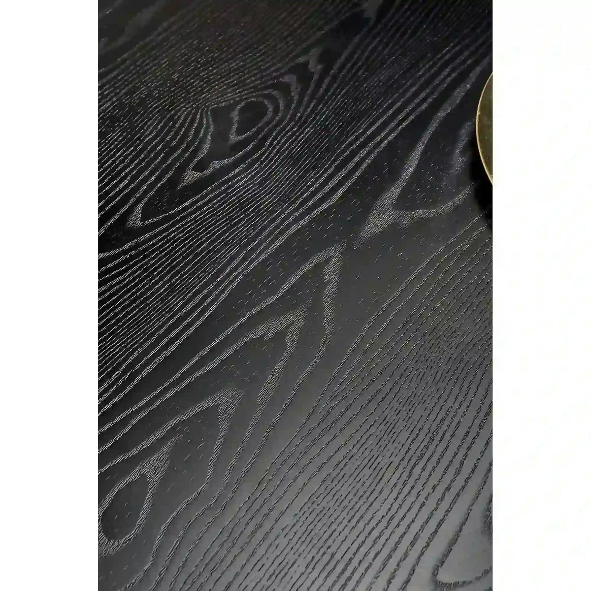 Masa EMBOS, negru/auriu, 120x75 cm