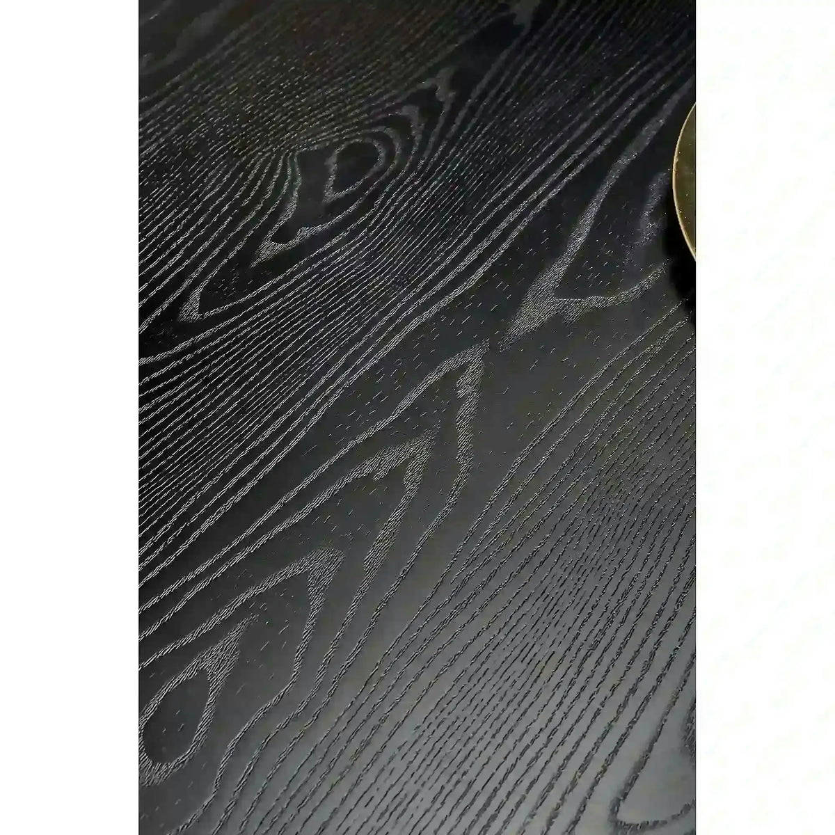 Masa EMBOS, negru/auriu, 120x75 cm