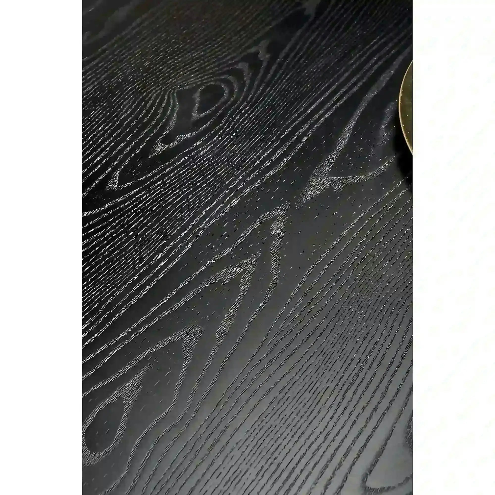 Masa EMBOS, negru/auriu, 120x75 cm