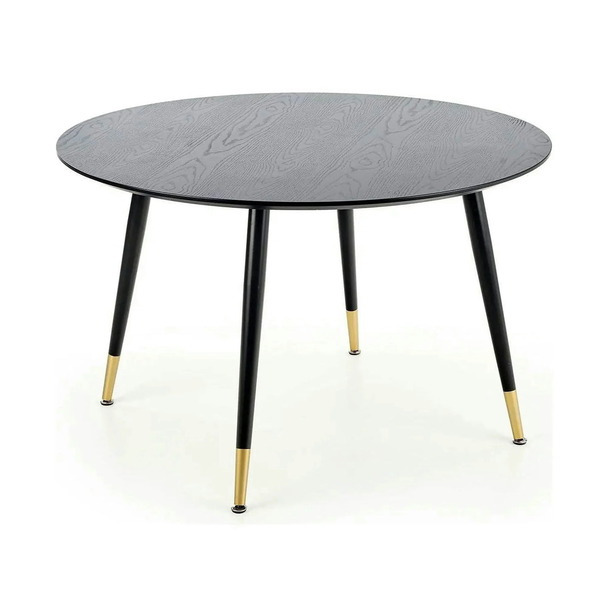 Masa EMBOS, negru/auriu, 120x75 cm