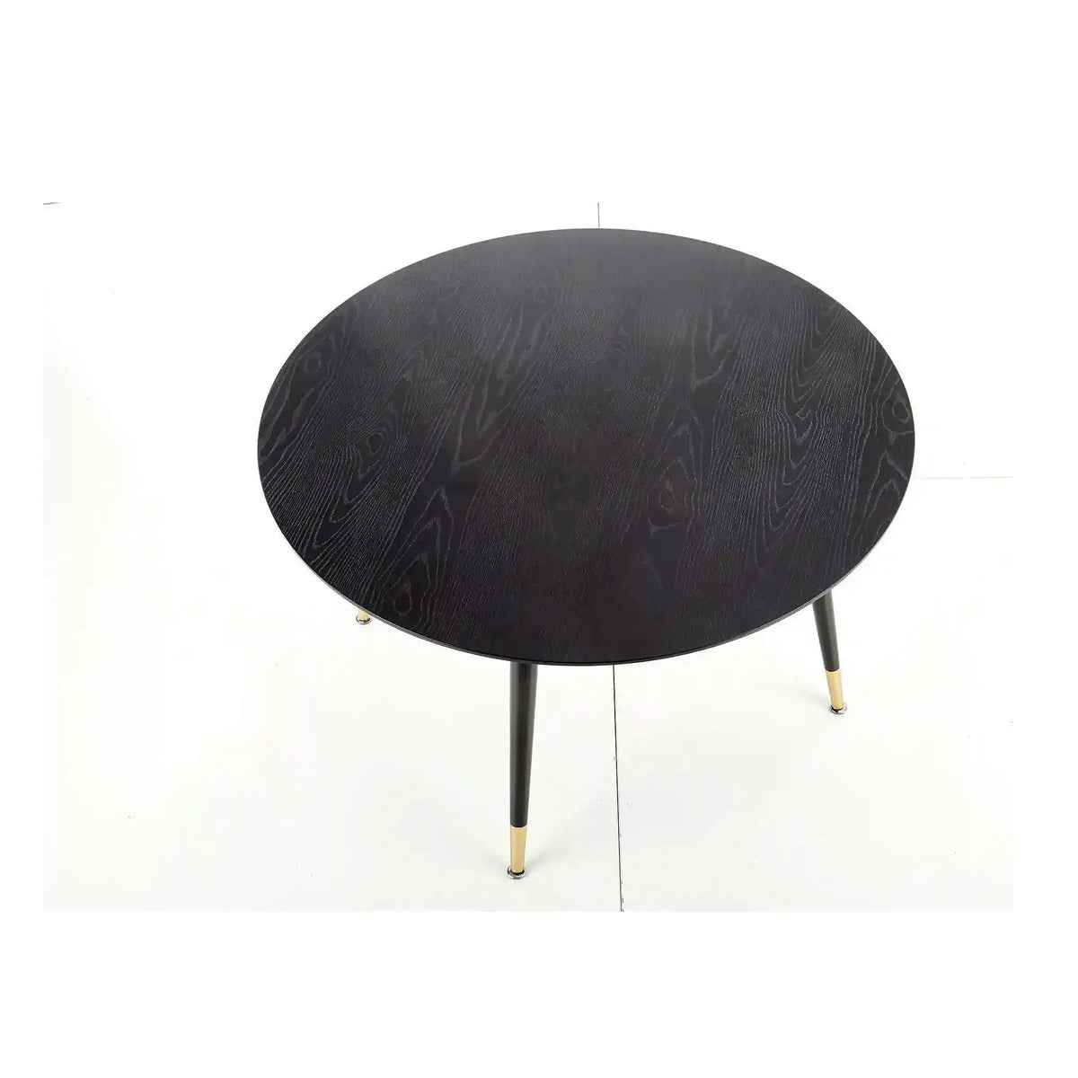 Masa EMBOS, negru/auriu, 120x75 cm