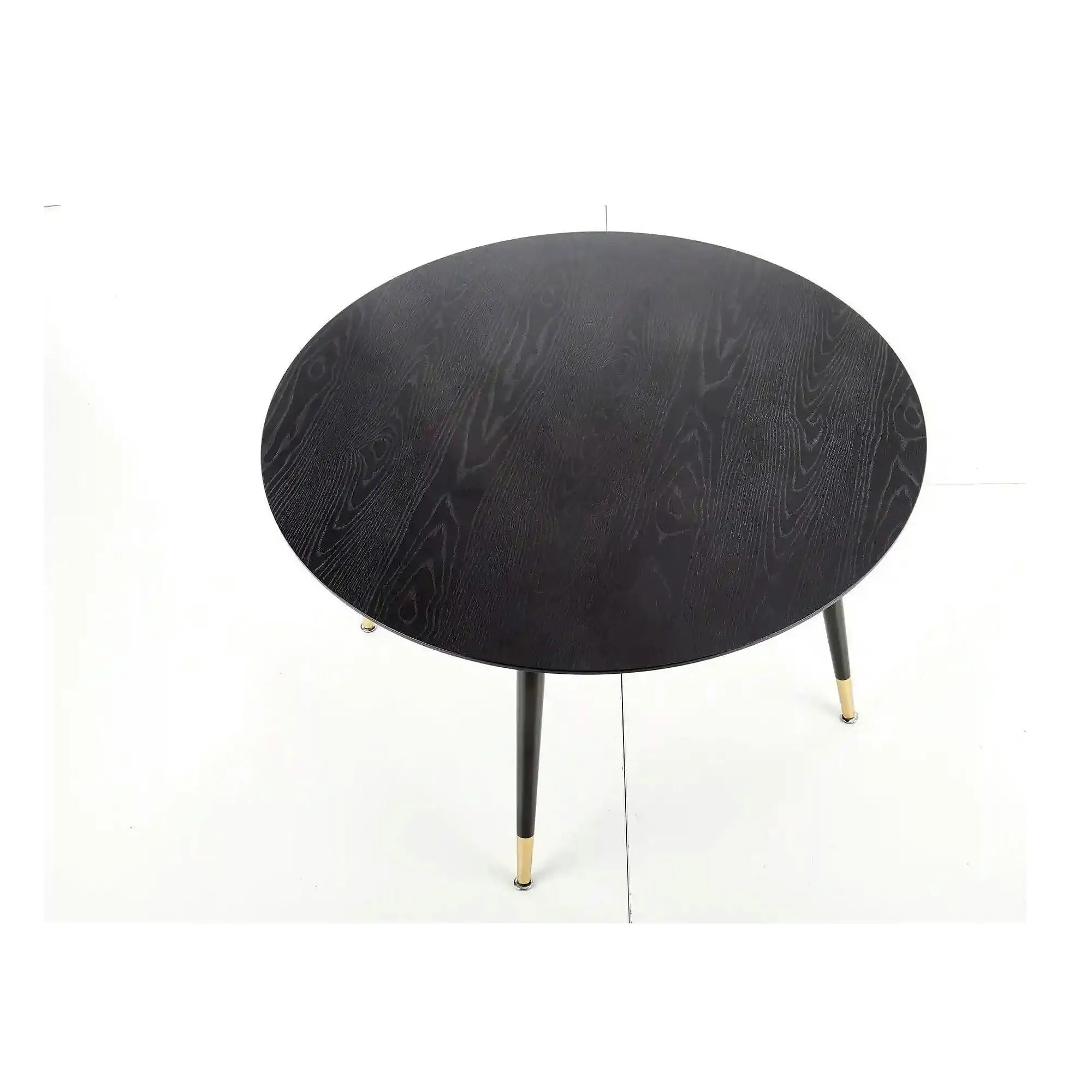 Masa EMBOS, negru/auriu, 120x75 cm