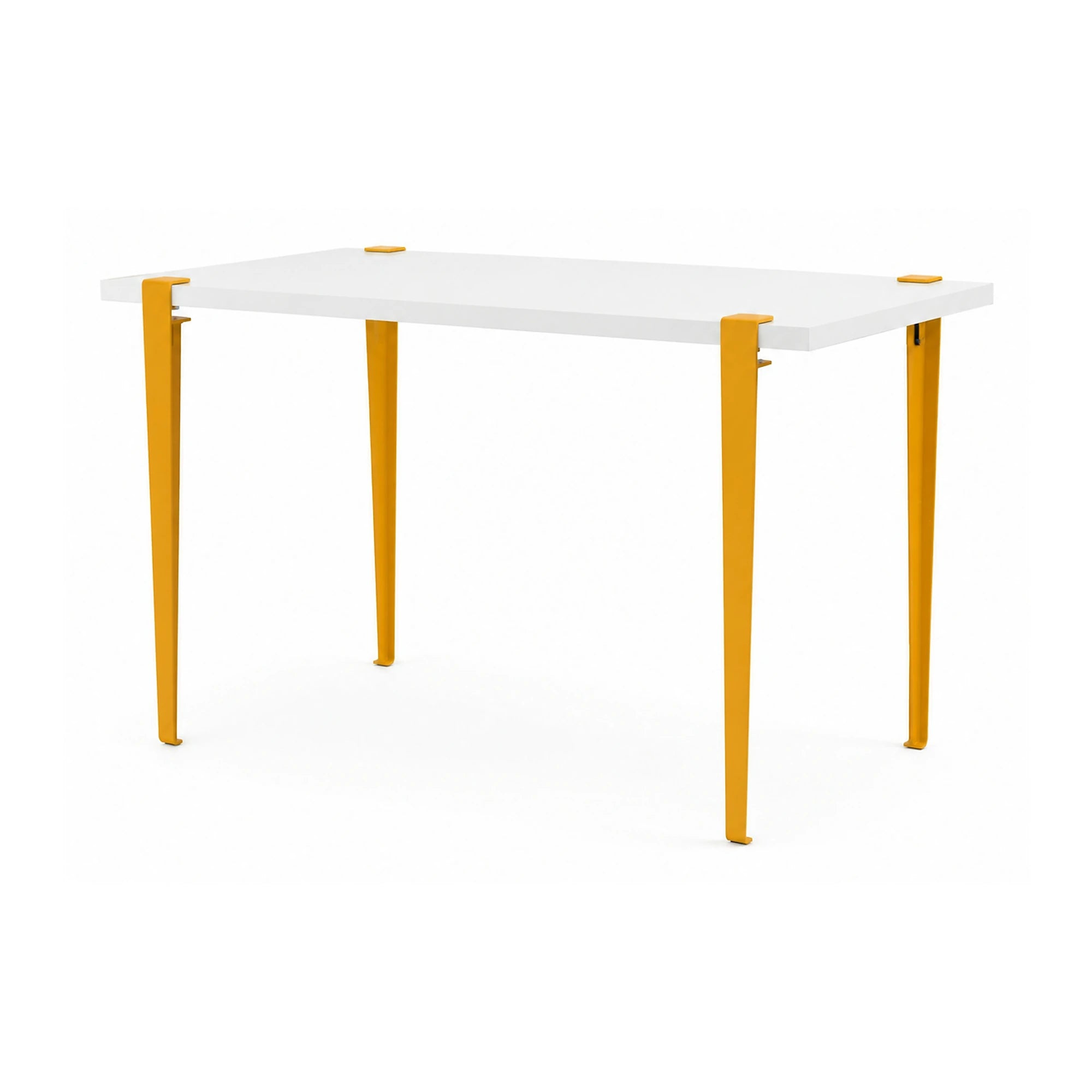 Masa EUROTAS, alb/galben, PAL melaminat, 120x60x75 cm