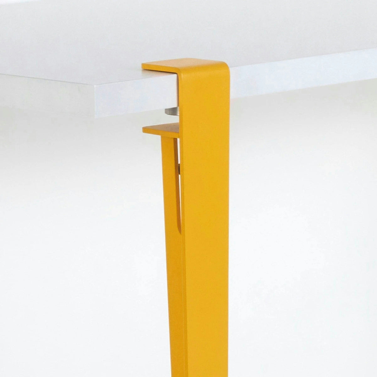 Masa EUROTAS, alb/galben, PAL melaminat, 120x60x75 cm