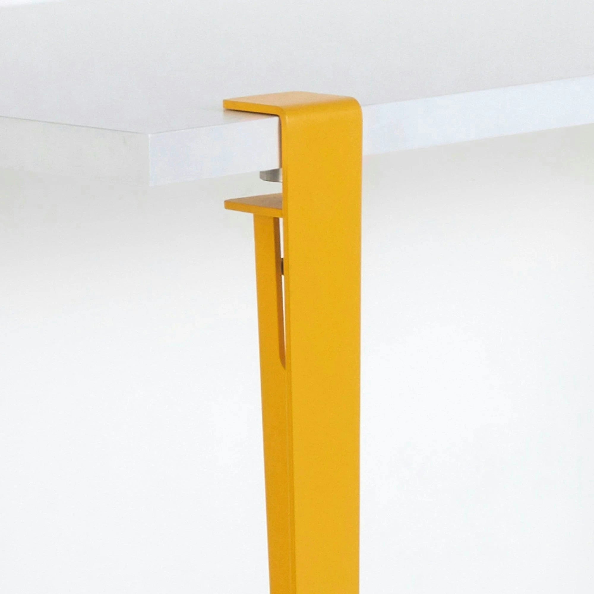 Masa EUROTAS, alb/galben, PAL melaminat, 120x60x75 cm